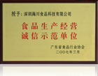 The demonstrated Integrity Model Enterprise of Food production and operation